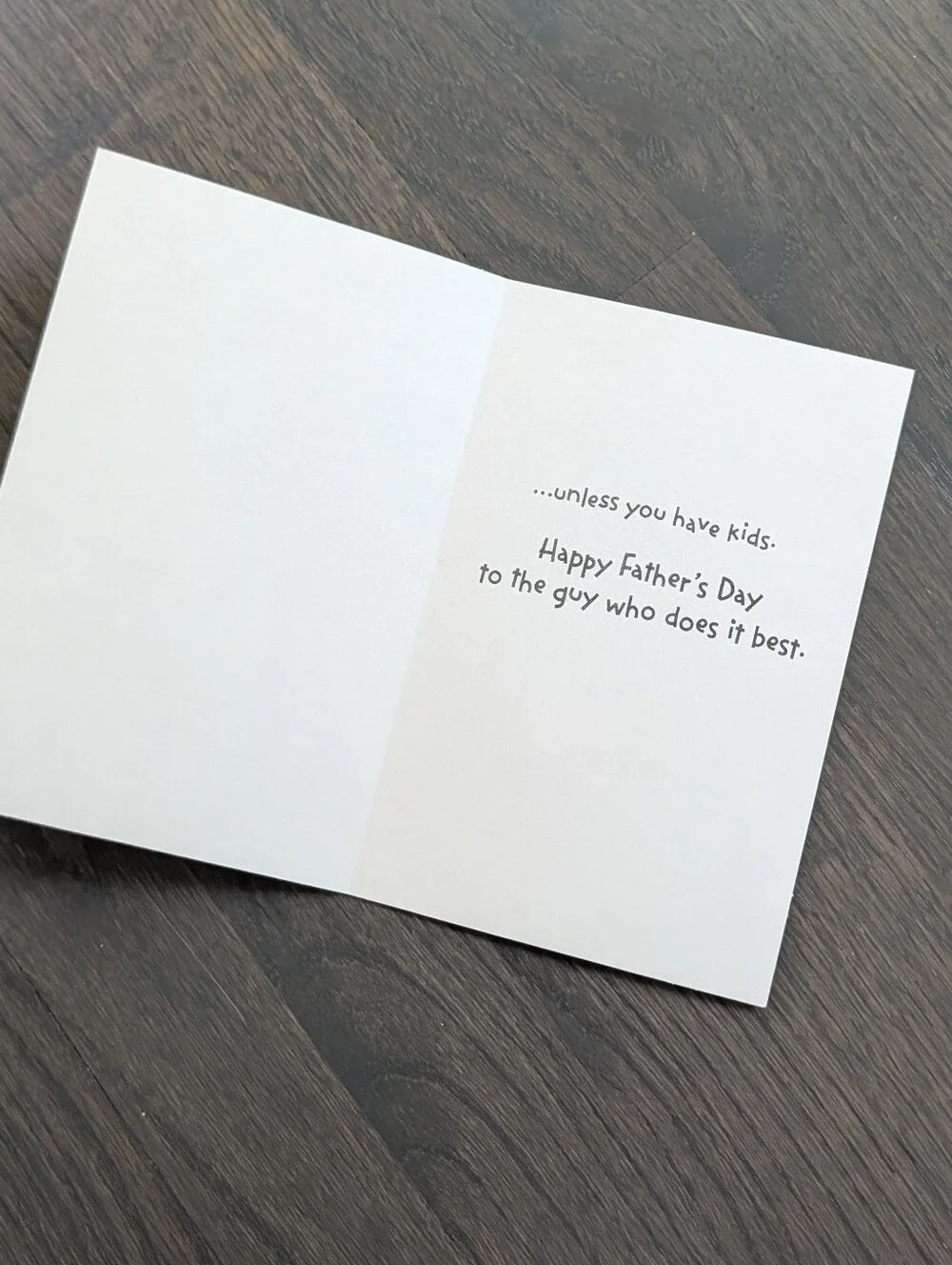 Tender Thoughts Funny Monkey Father's Day Greeting Card (No Envelope)